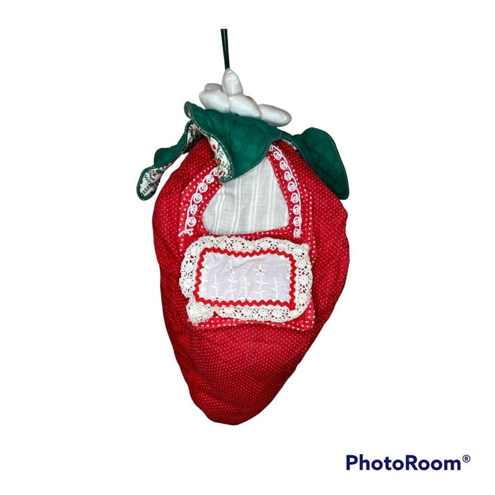 VINTAGE 1980s HANDMADE STRAWBERRY SHORTCAKE LARGE STRAWBERRY CARRYING CASE
